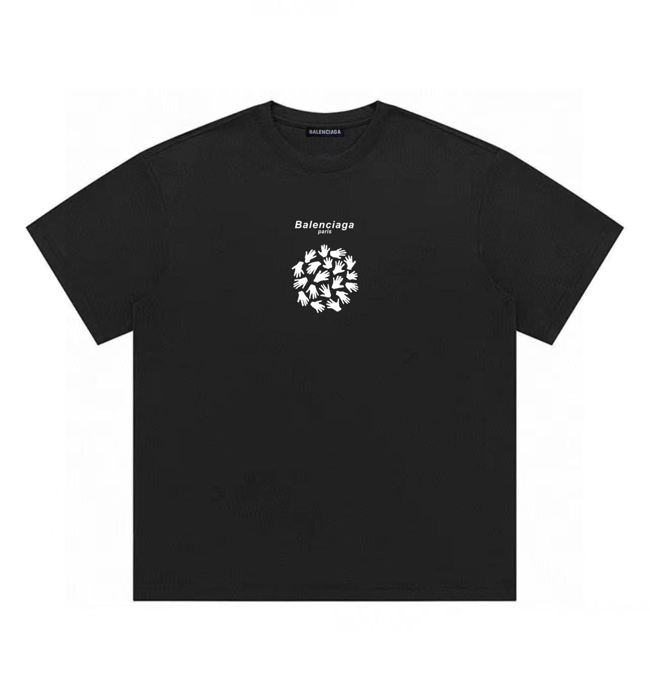 バレンシアガ BALENCIAGA 手形プリント クルーネック半袖Tシャツ 3色 レディース メンズ
