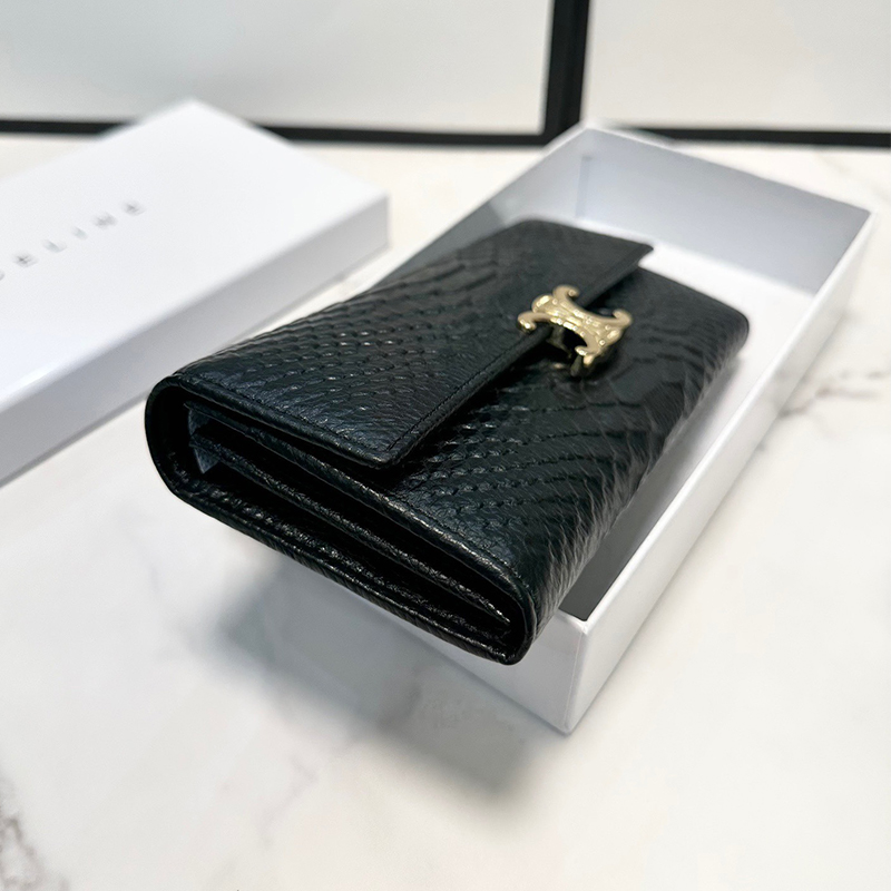 セリーヌ CELINE 大人気 ラージウォレット トリオンフ / リザード 長財布レディース