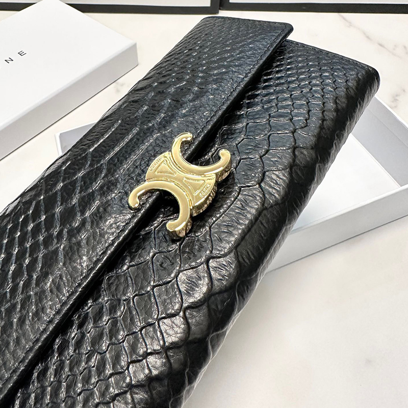 セリーヌ CELINE 大人気 ラージウォレット トリオンフ / リザード 長財布レディース