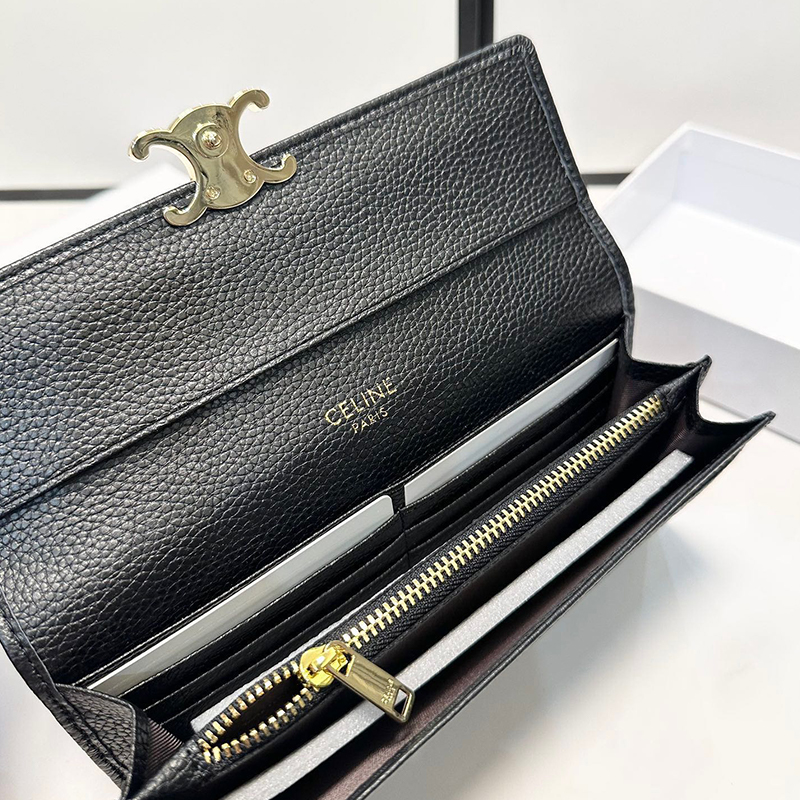 セリーヌ CELINE 大人気 ラージウォレット トリオンフ / リザード 長財布レディース