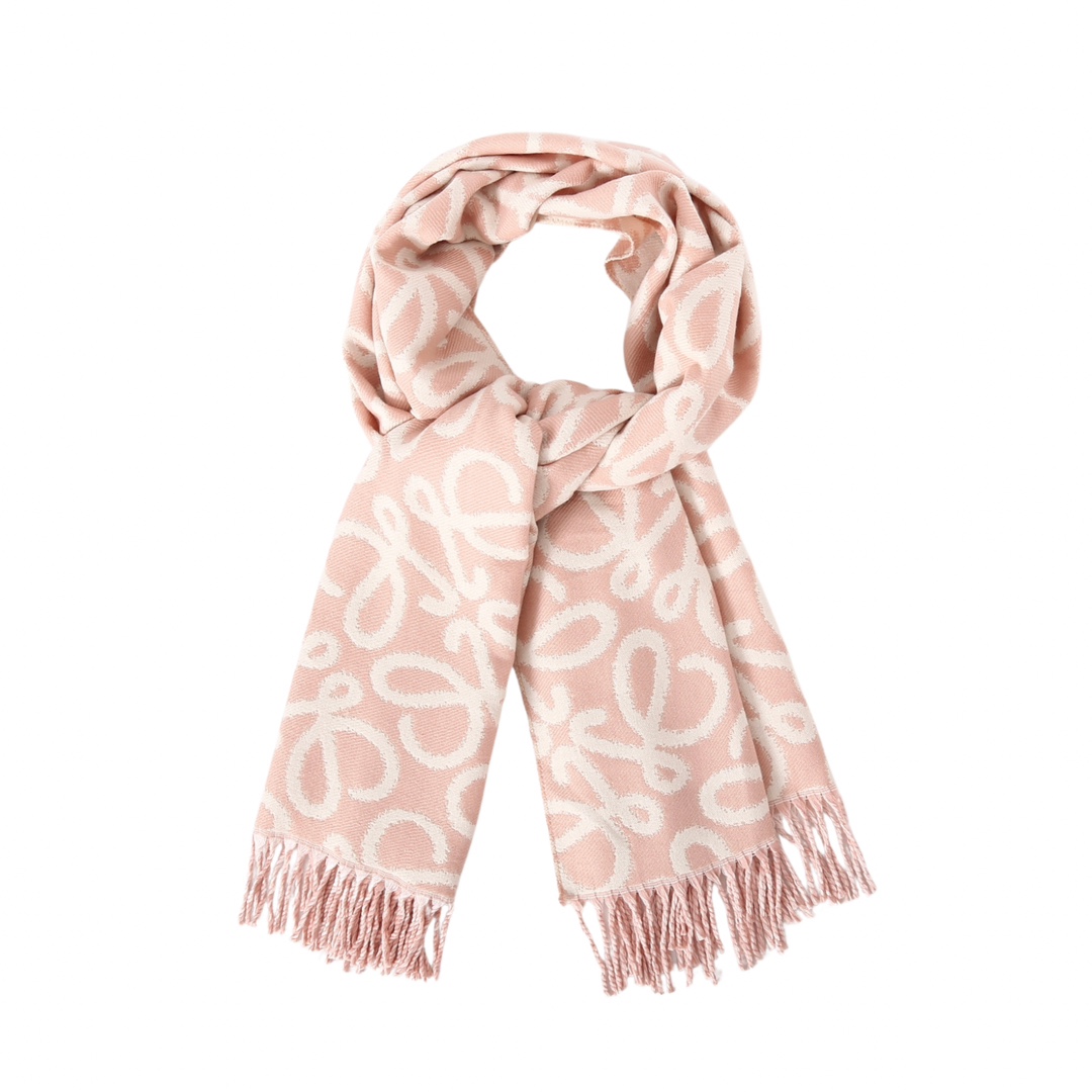 ロエベ LOEWE スカーフ マフラー ピンク ウール レディース