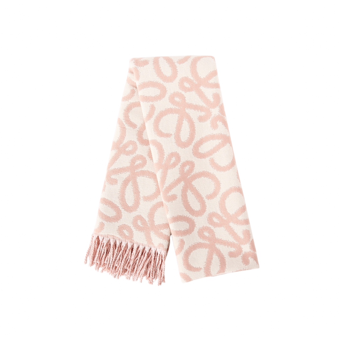 ロエベ LOEWE スカーフ マフラー ピンク ウール レディース