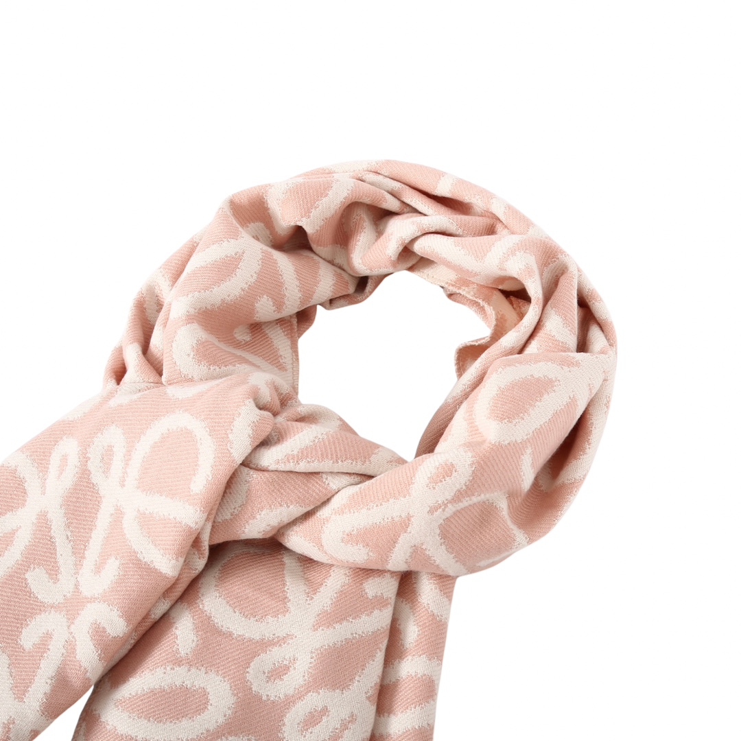 ロエベ LOEWE スカーフ マフラー ピンク ウール レディース