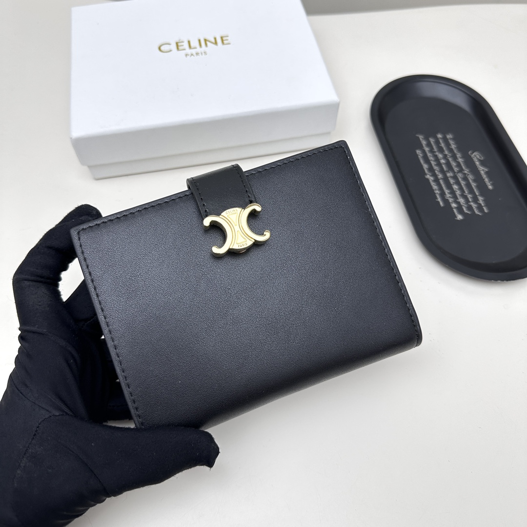 セリーヌ Celine 二つ折り財布 ウォレット 小銭入れ カードケース 3色レディース