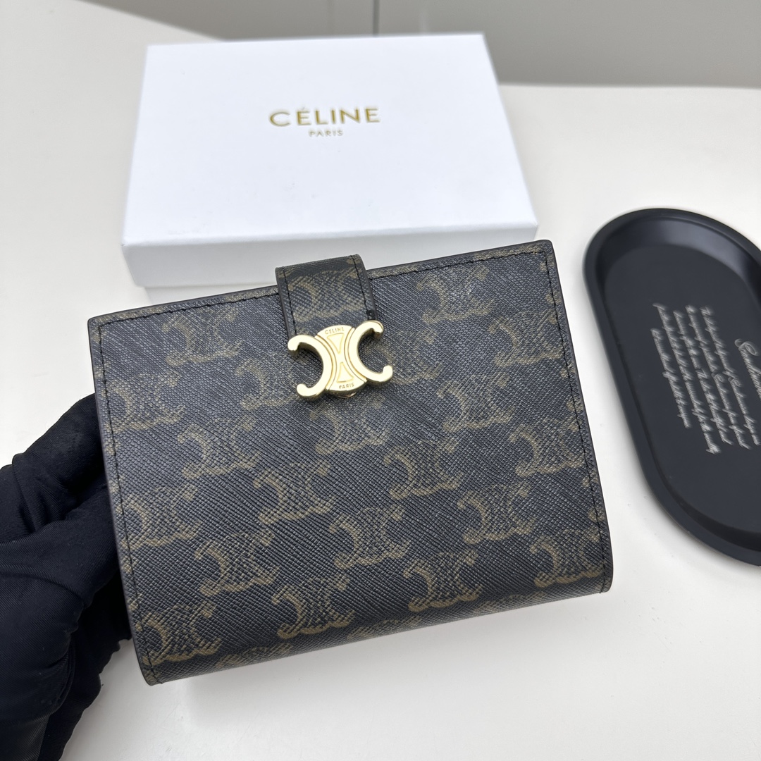 セリーヌ Celine 二つ折り財布 ウォレット 小銭入れ カードケース 3色レディース
