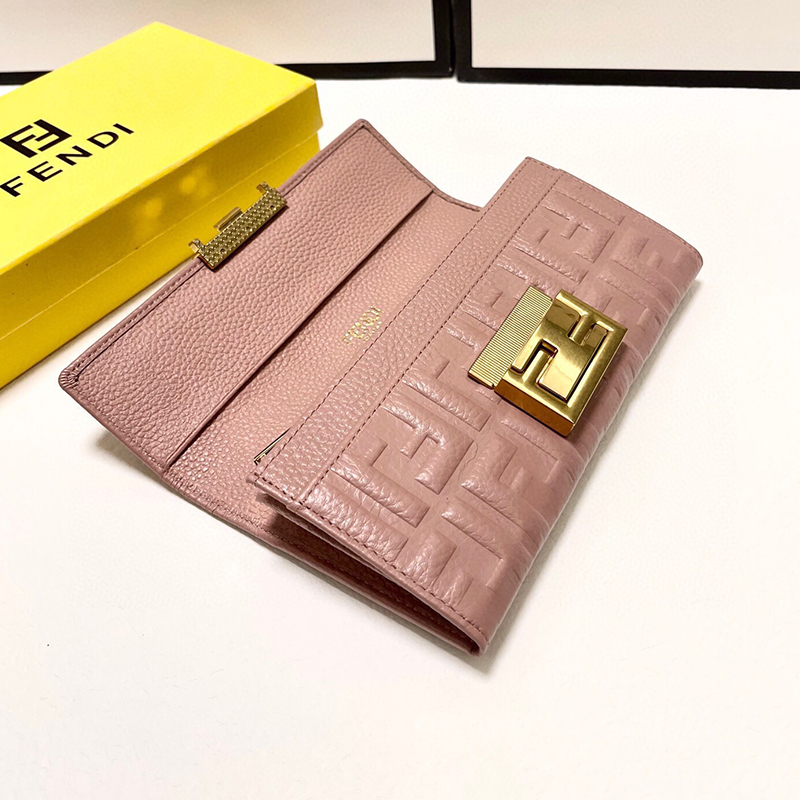 フェンディ FENDI レディース 長財布 レザー バゲット コンチネンタル FFロゴ ロングウォレット 2色