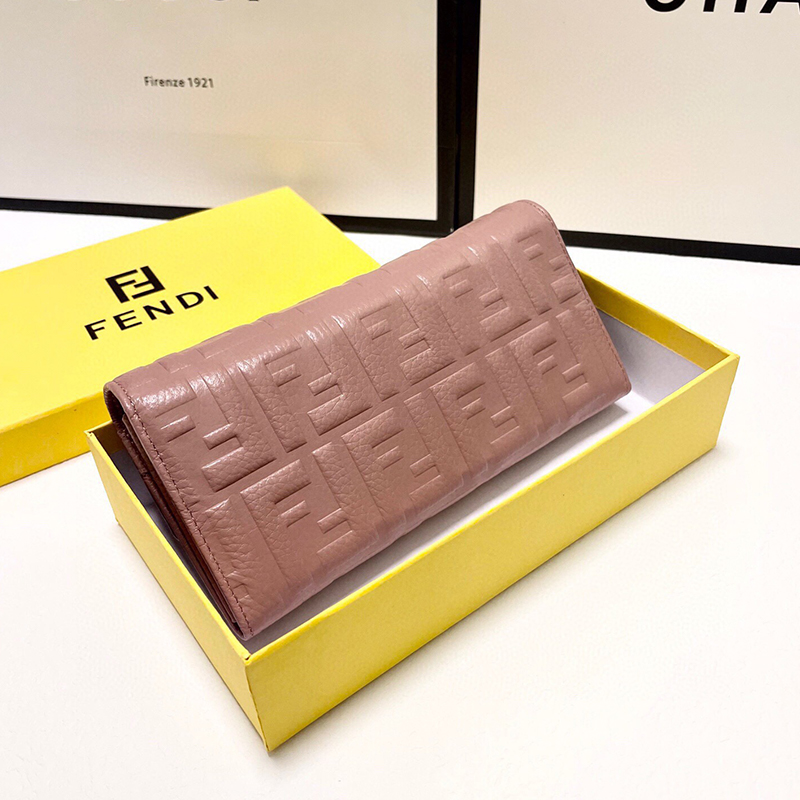 フェンディ FENDI レディース 長財布 レザー バゲット コンチネンタル FFロゴ ロングウォレット 2色