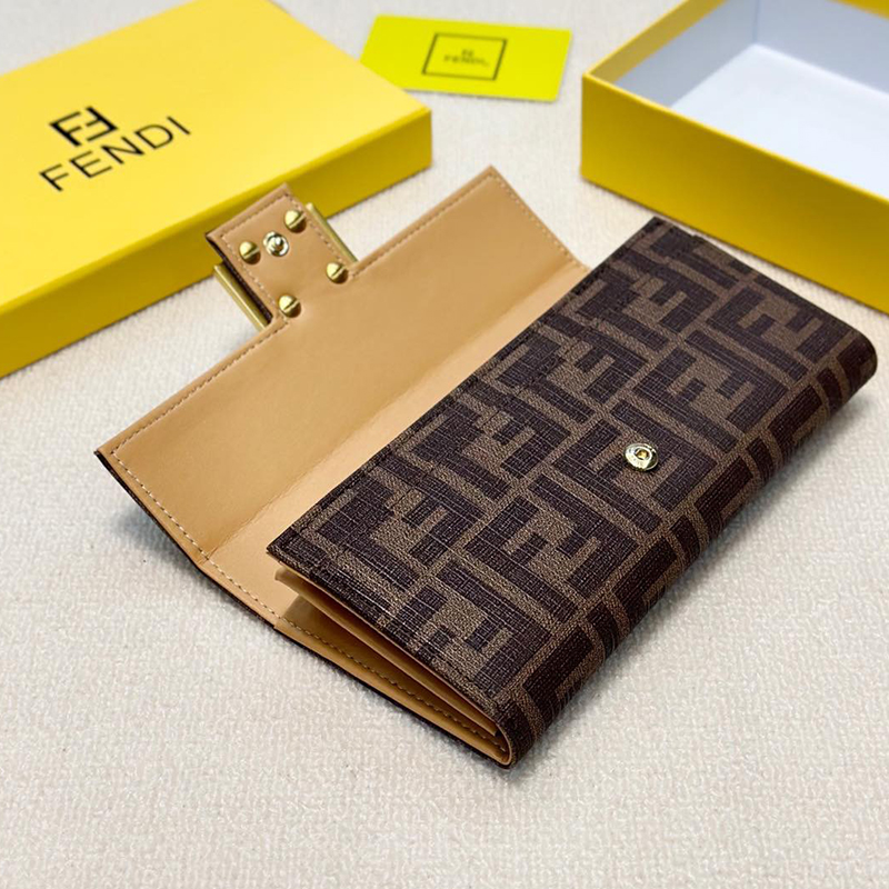 フェンディ FENDI 長財布 レディース ズッカ バケット キャンバス