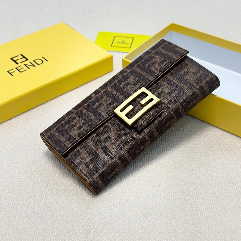 フェンディ FENDI 長財布 レディース ズッカ バケット キャンバス