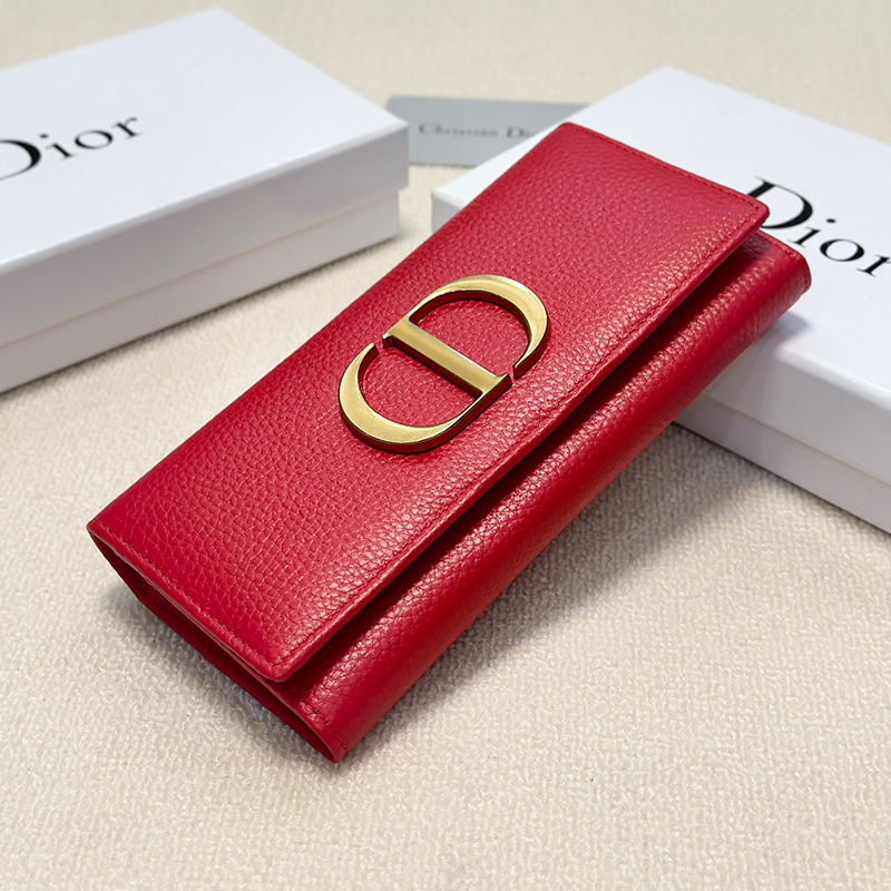 ディオール DIOR レディース MONTAIGNE ウォレット グレインド カーフスキン 長財布