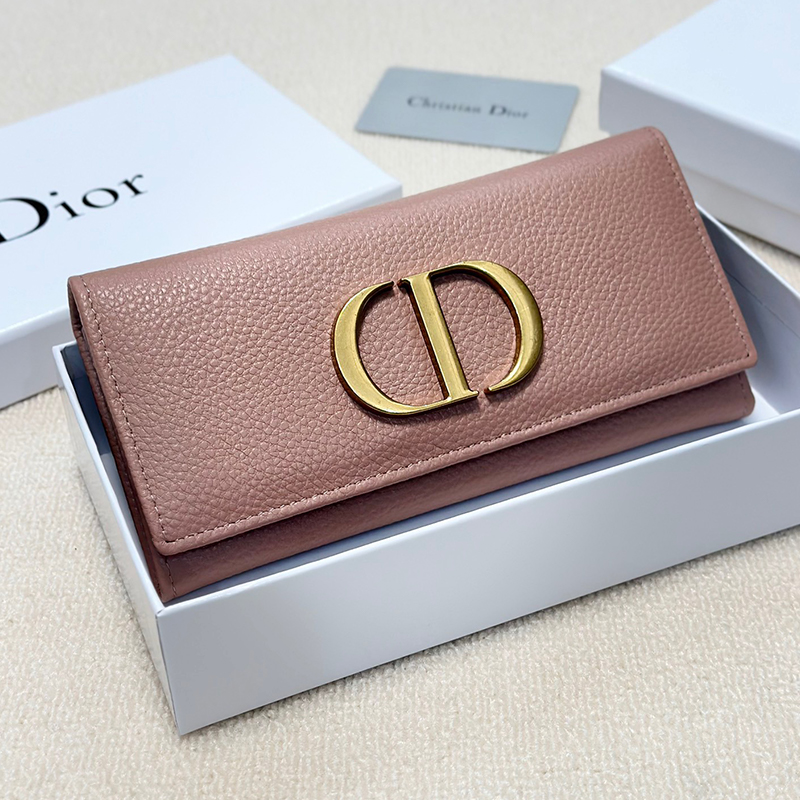 ディオール DIOR レディース MONTAIGNE ウォレット グレインド カーフスキン 長財布