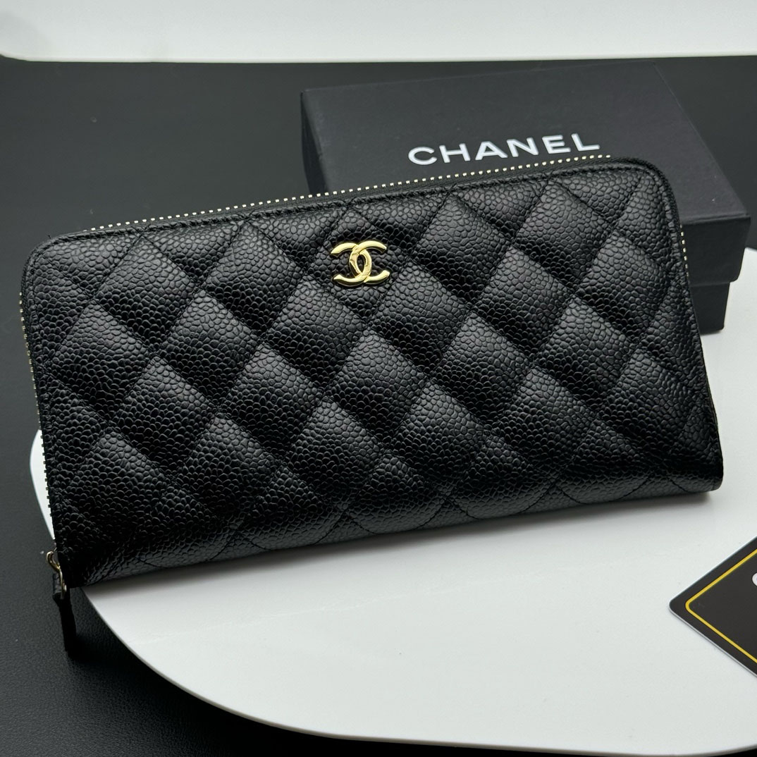 シャネル CHANEL ラウンドファスナー ロングウォレット 長財布 レディース