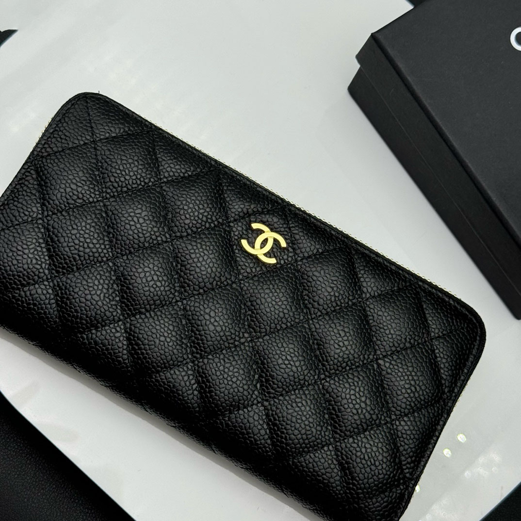 シャネル CHANEL ラウンドファスナー ロングウォレット 長財布 レディース