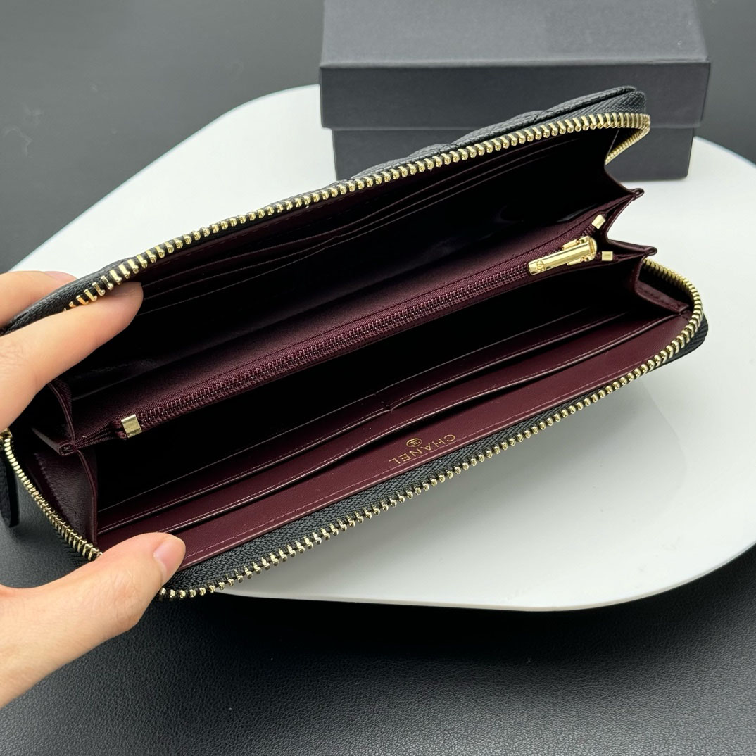 シャネル CHANEL ラウンドファスナー ロングウォレット 長財布 レディース