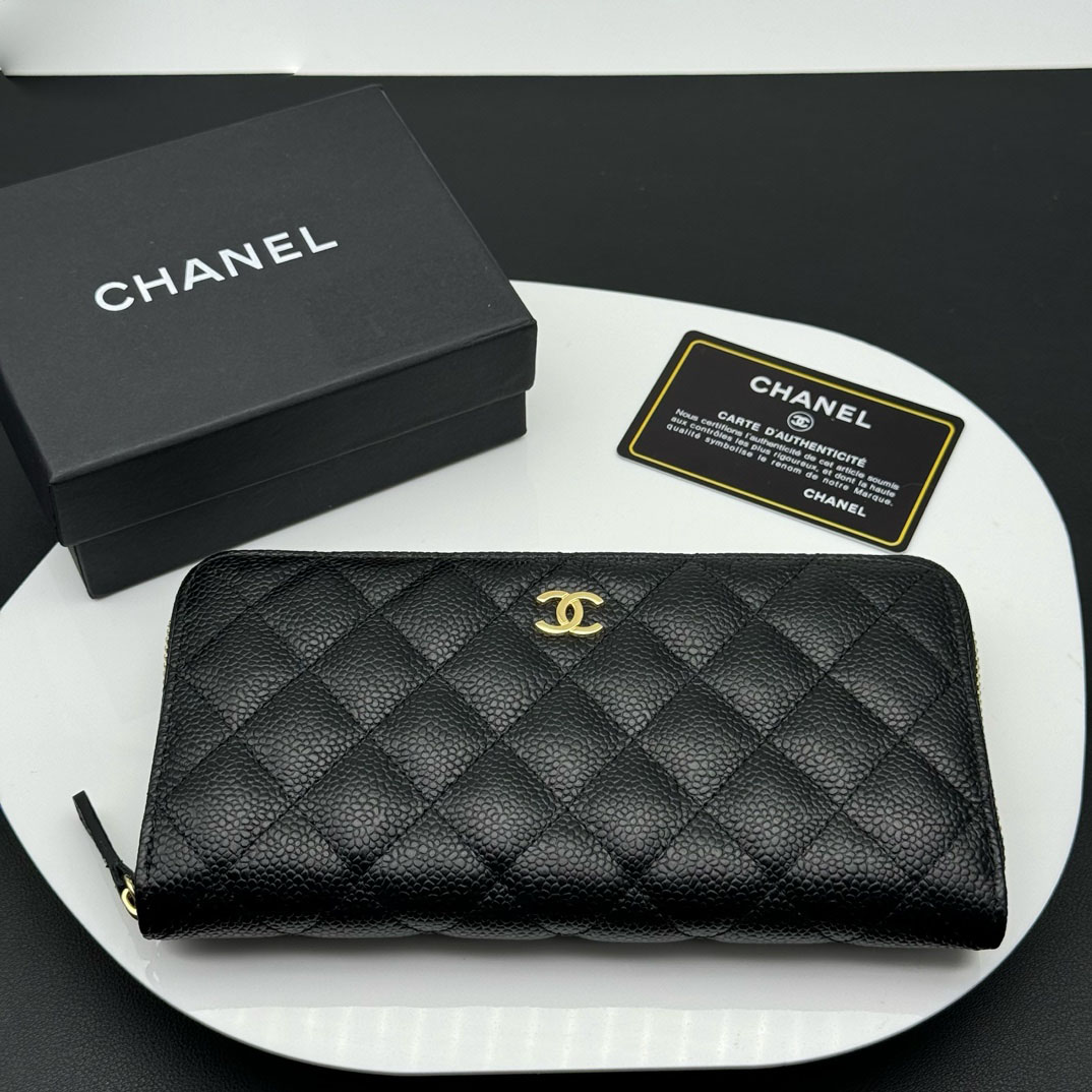 シャネル CHANEL ラウンドファスナー ロングウォレット 長財布 レディース
