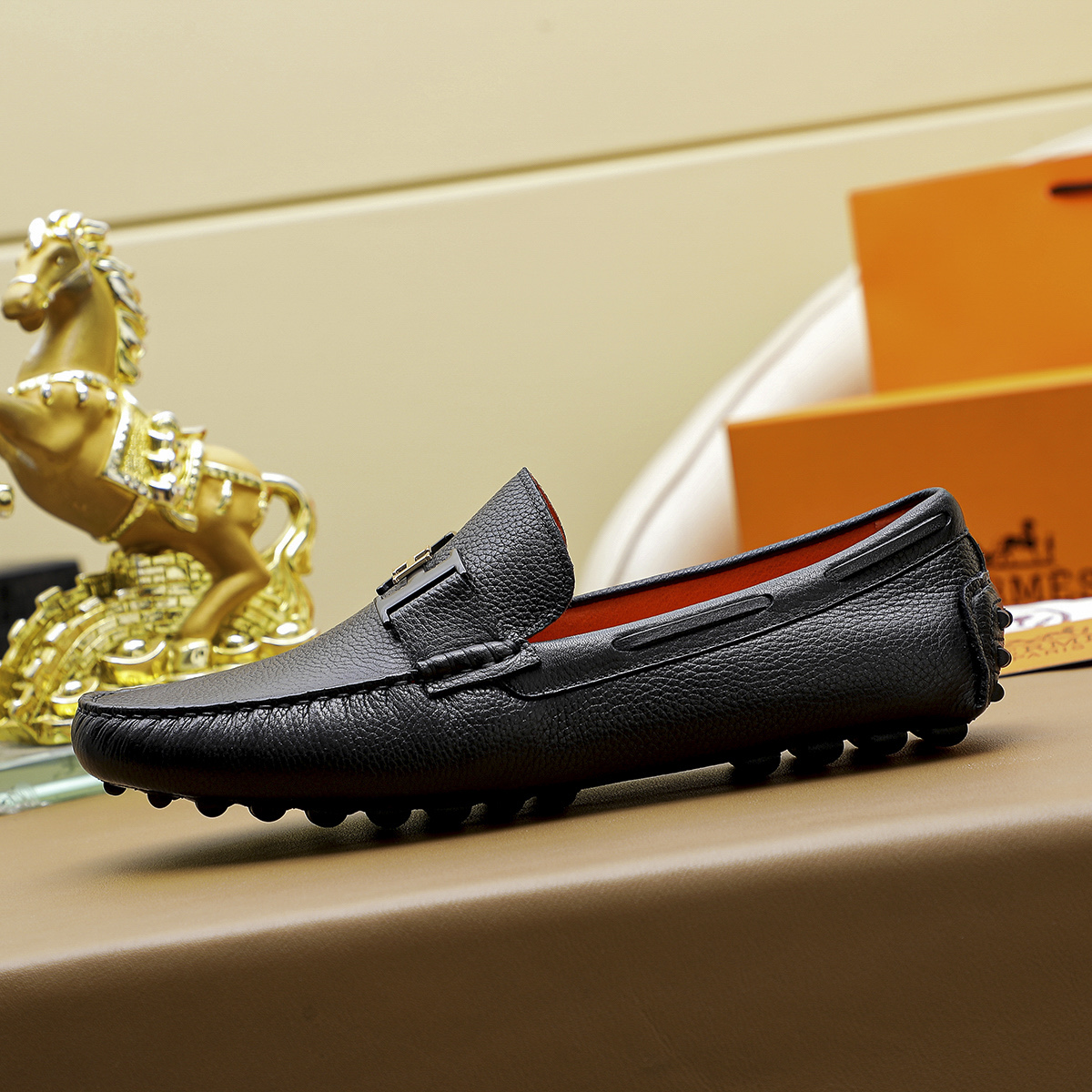 エルメス HERMES お洒落なメンズに ローファー シューズ 革靴 