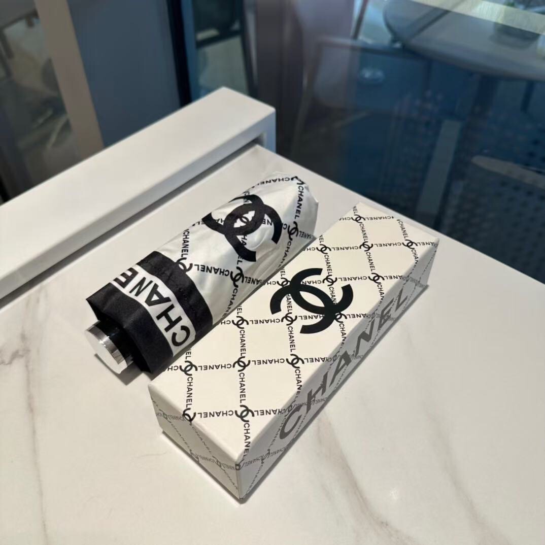 シャネル（CHANEL）晴雨兼用傘 日傘 自動折り 5つ折り レディース メンズ