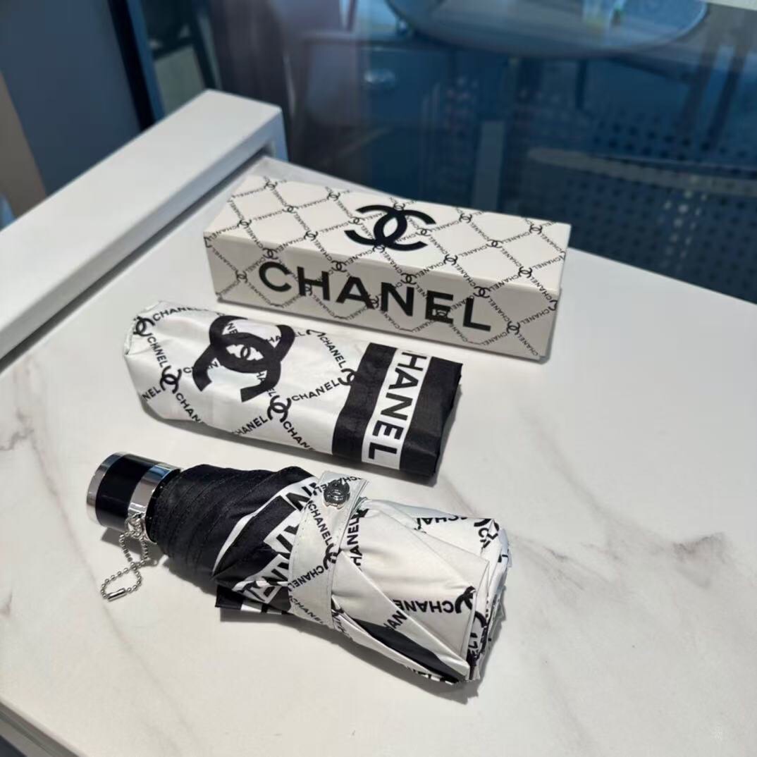 シャネル（CHANEL）晴雨兼用傘 日傘 自動折り 5つ折り レディース メンズ
