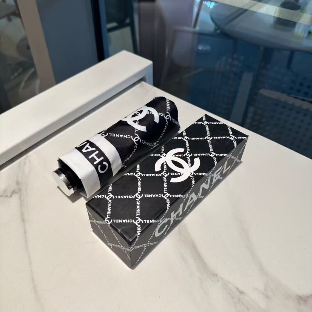シャネル（CHANEL）晴雨兼用傘 日傘 自動折り 5つ折り レディース メンズ