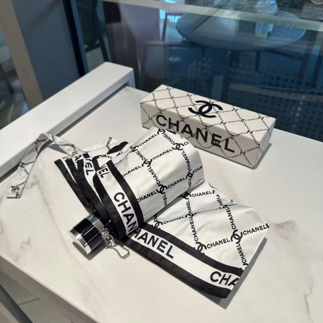 シャネル（CHANEL）晴雨兼用傘 日傘 自動折り 5つ折り レディース メンズ