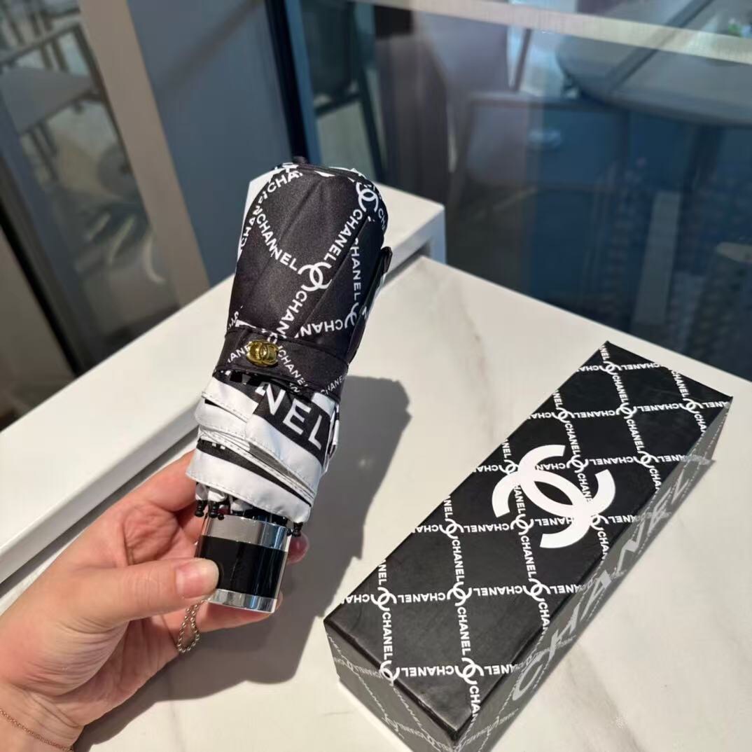 シャネル（CHANEL）晴雨兼用傘 日傘 自動折り 5つ折り レディース メンズ