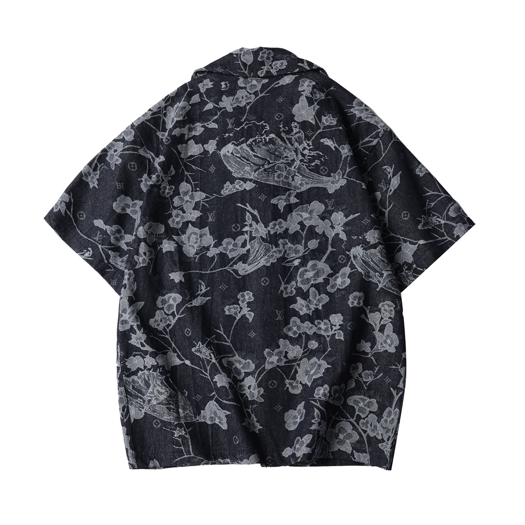 ルイヴィトン LOUIS VUITTON デニムシャツ 半袖 オーバーサイズ メンズ