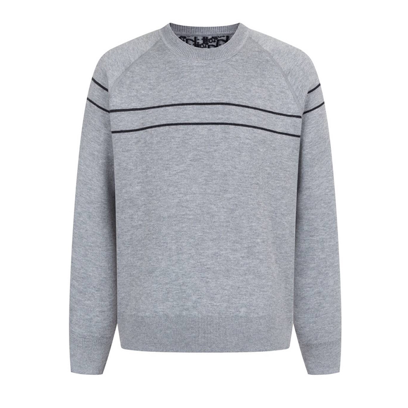 ディオール DIOR モノグラム柄 リバーシブル カシミヤ クルーネック セーター メンズ