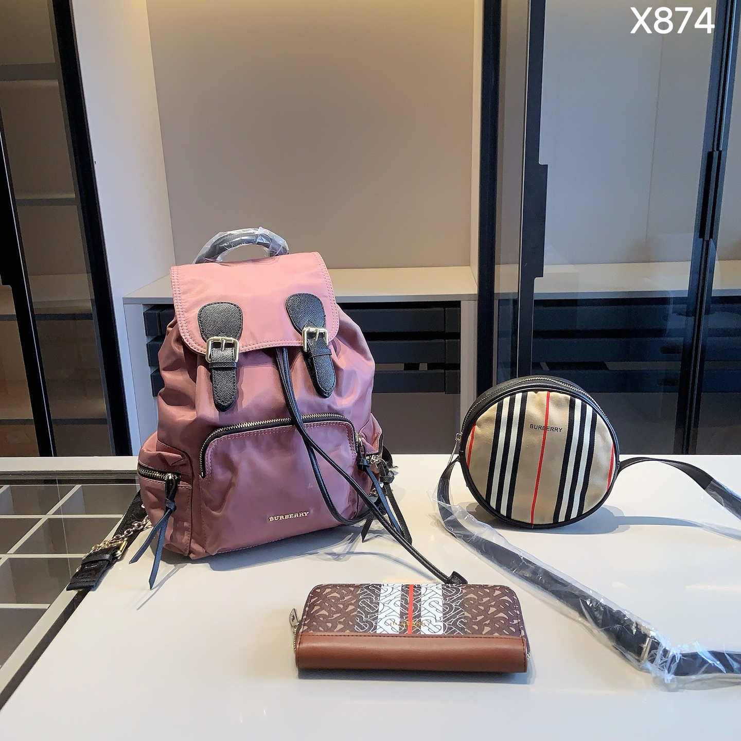 バーバリー BURBERRY リュックバッグ+ショルダーバッグ+長財布 3点セット レディース