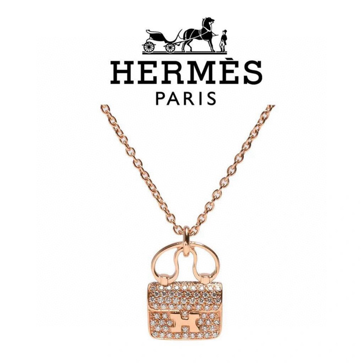 エルメス ダイヤモンドがちりばめられたネックレス レディース