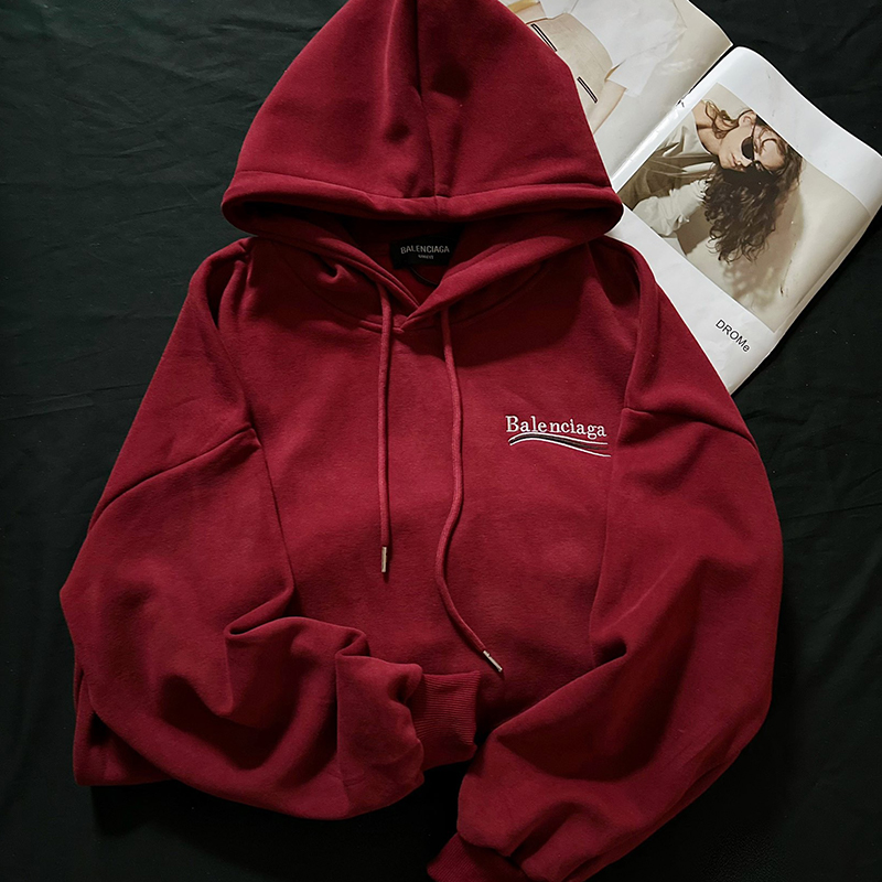 バレンシアガ BALENCIAGA 刺繍 プリント フリーススウェット プルパーカー レディース