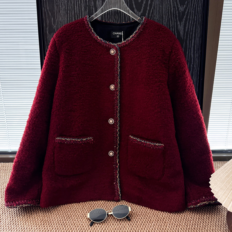 シャネル CHANEL レトロ ダウンウールコート レディース