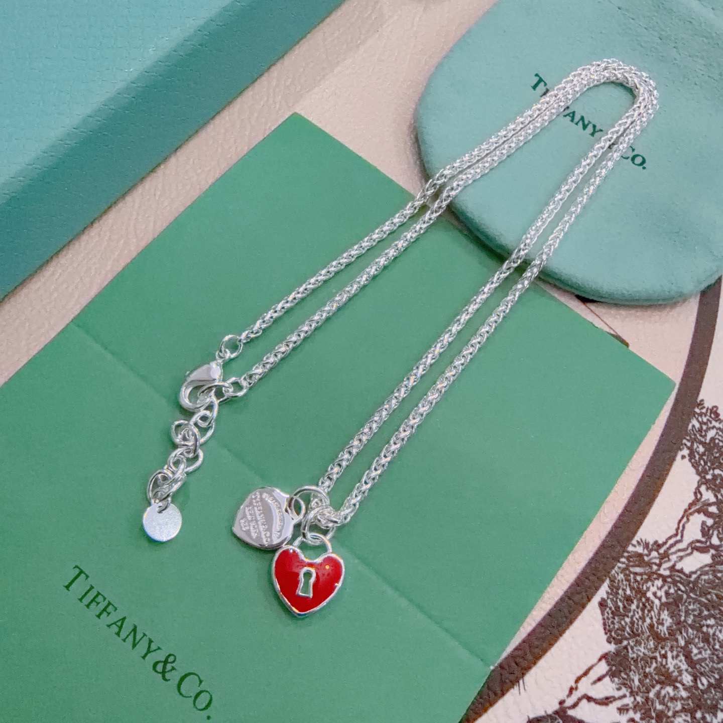 ティファニー Tiffany&Co. ペンダント ネックレス ダブルハート ギフトにも レディース