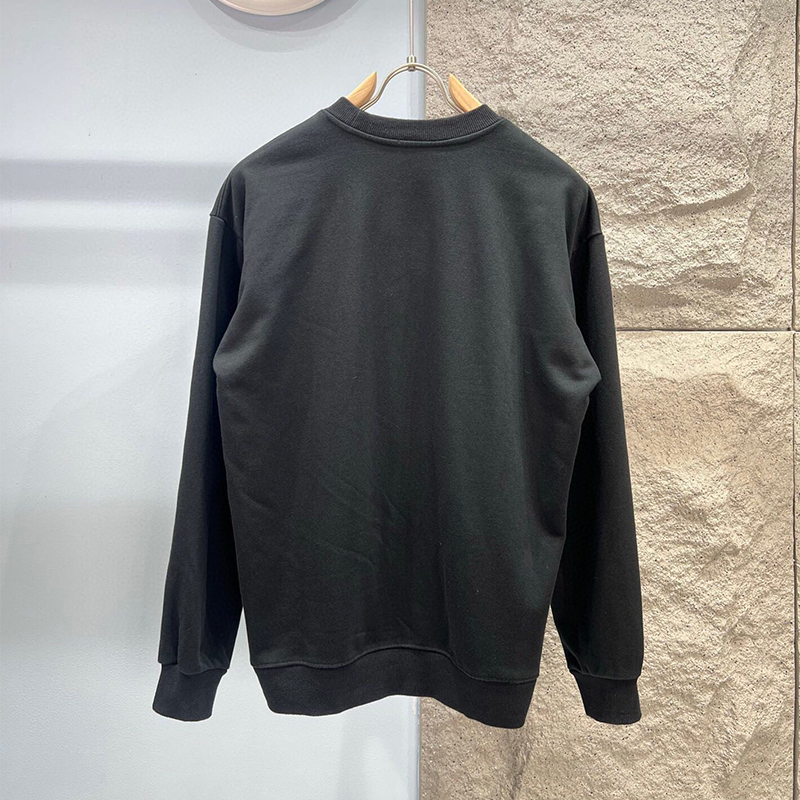 ロエベ LOEWE コットン 刺繍 スウェットシャツ ブラック レディース メンズ