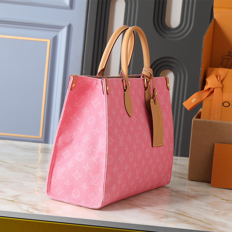 ルイヴィトン LOUIS VUITTON  オンザゴー モノグラム バッグ トートバッグ ピンク レディース