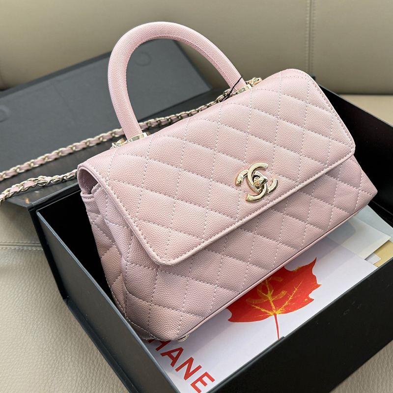 シャネル CHANEL 24K 大人気レアカラー ココハンドル ハンドバッグ レディース