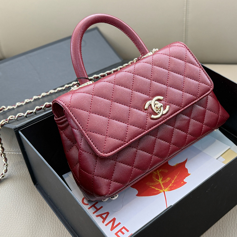 シャネル CHANEL 24K 大人気レアカラー ココハンドル ハンドバッグ レディース