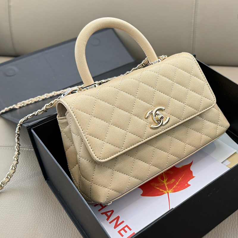 シャネル CHANEL 24K 大人気レアカラー ココハンドル ハンドバッグ レディース