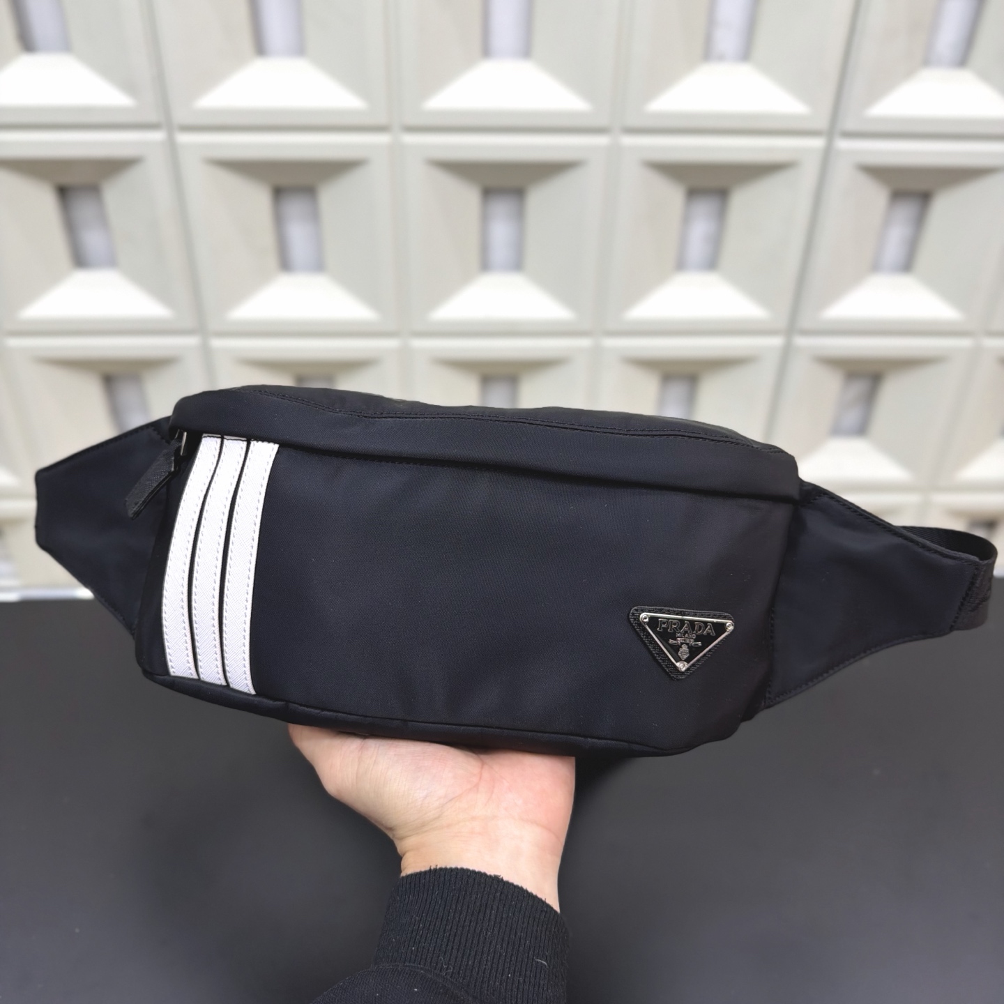 プラダ×アディダス ボディバッグ ナイロン ブラック ユニセックス