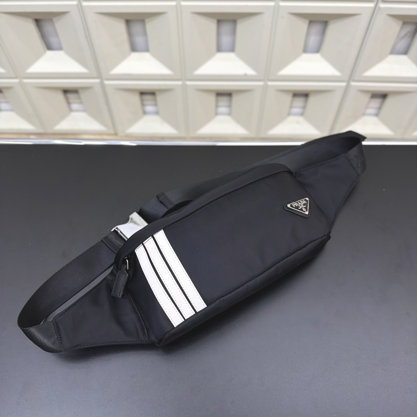 プラダ×アディダス ボディバッグ ナイロン ブラック ユニセックス