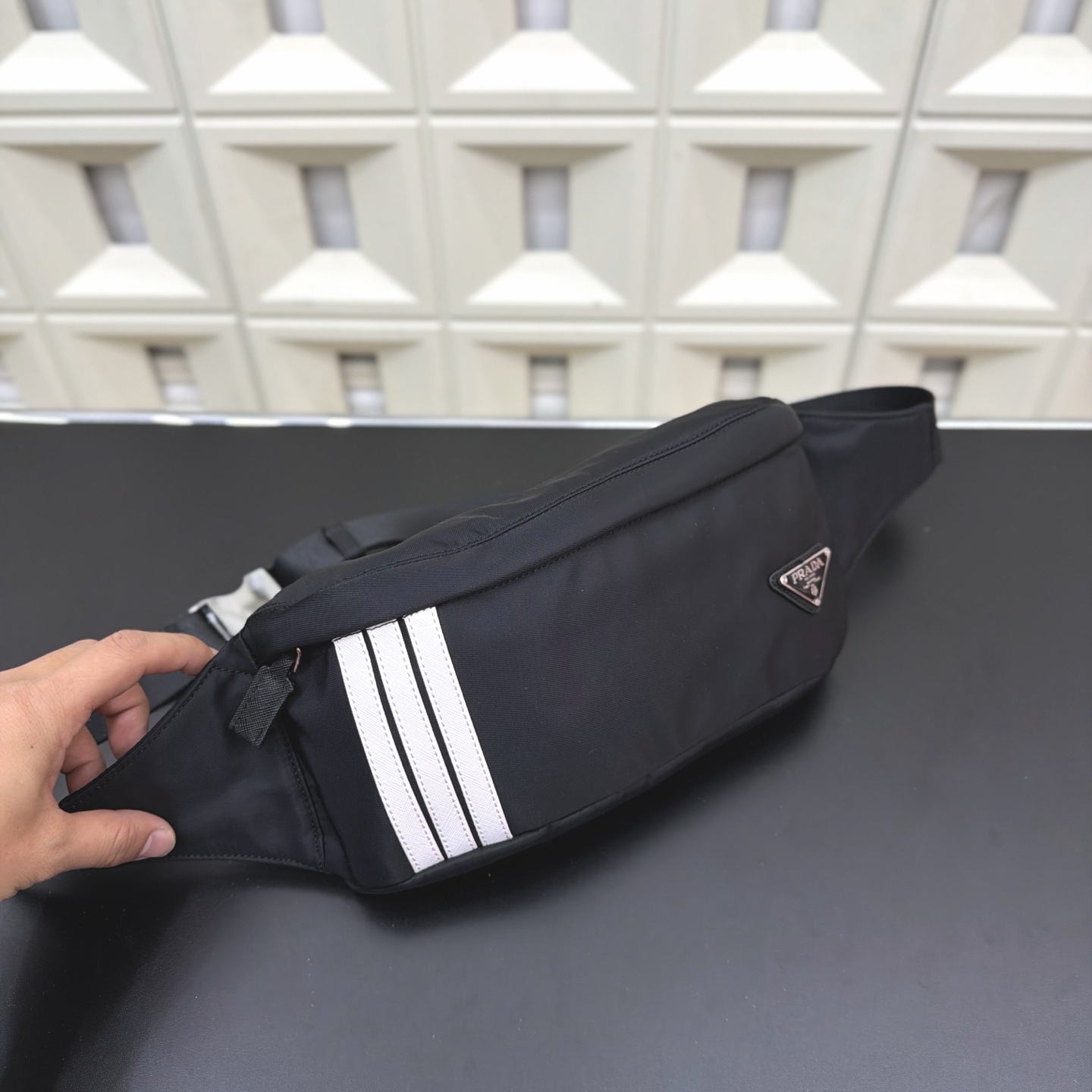 プラダ×アディダス ボディバッグ ナイロン ブラック ユニセックス