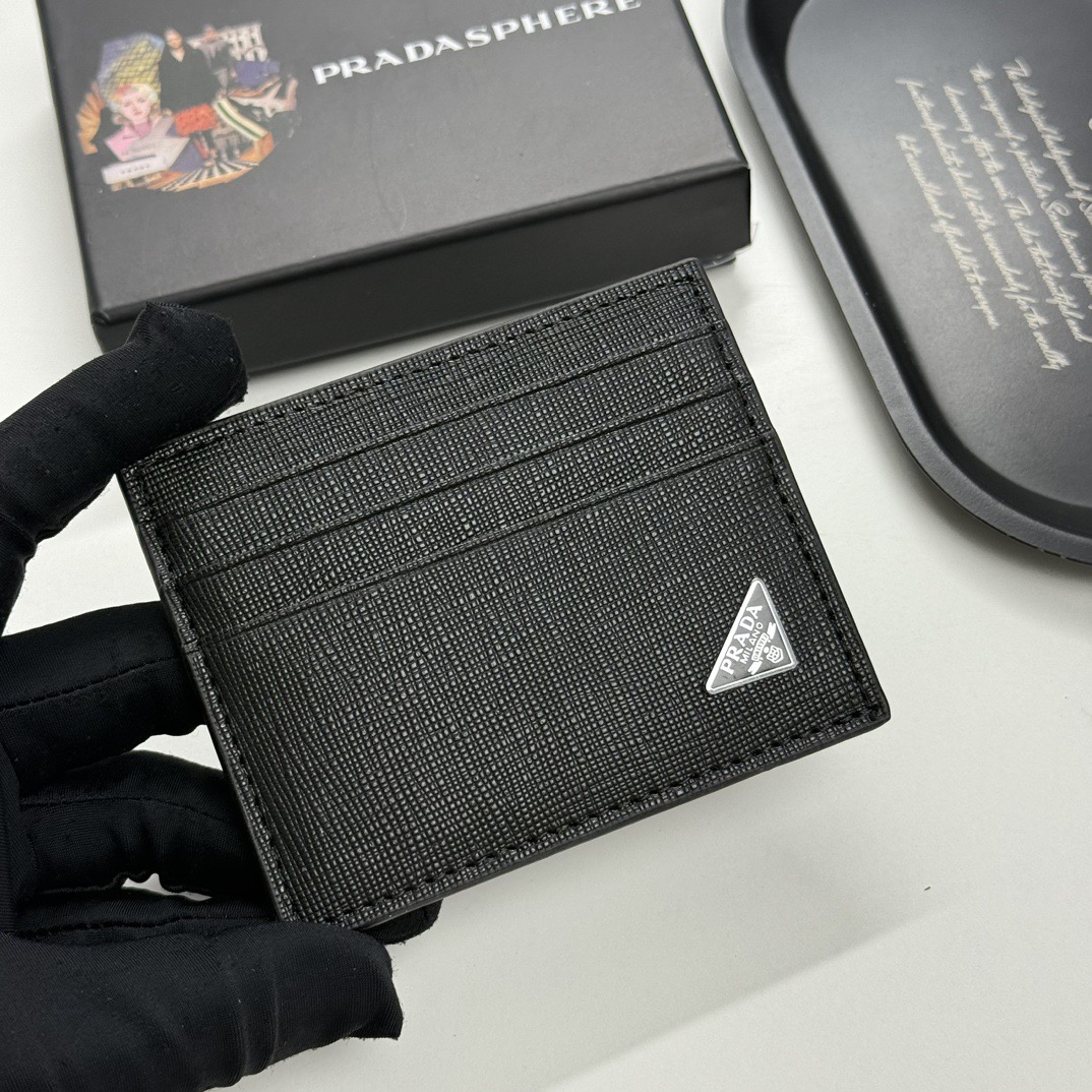 プラダ PRADA トライアングルロゴ カードケース メンズ