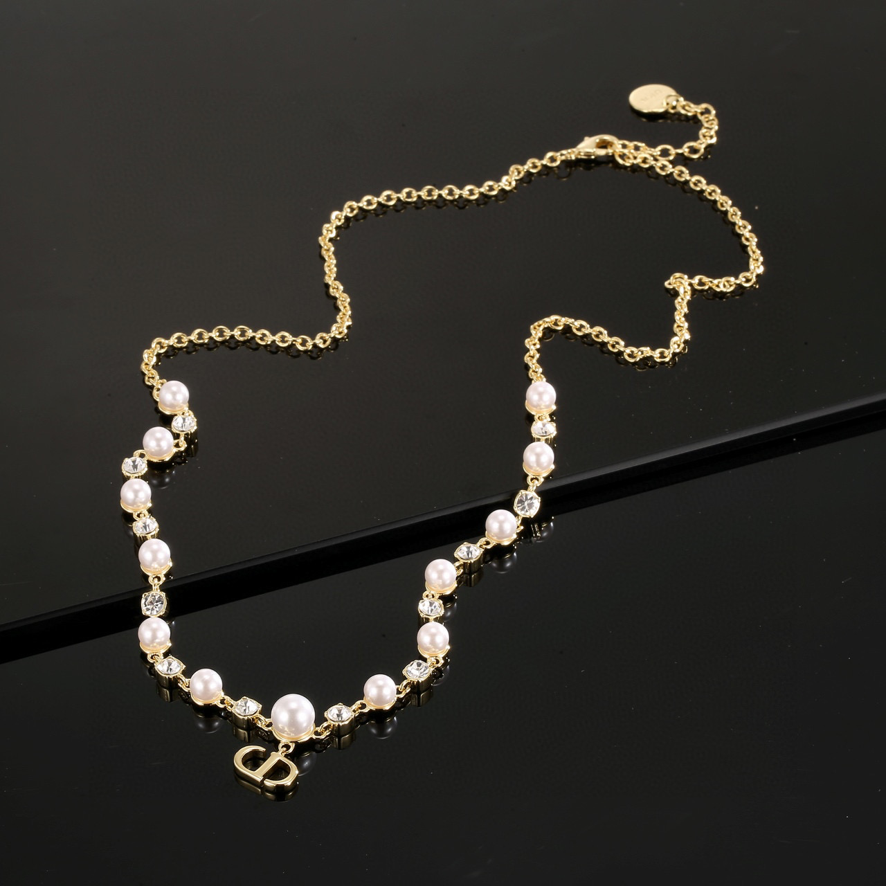 ディオール Dior パールがかわいい etit CD Treasure ネックレス レディース