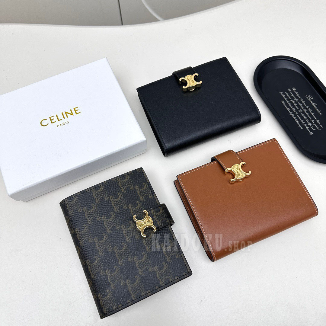 セリーヌ Celine 二つ折り財布 ウォレット 小銭入れ カードケース 3色レディース