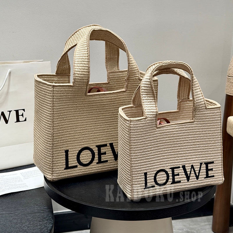 ロエベ LOEWE ラフィア フォント トートバッグ レディース