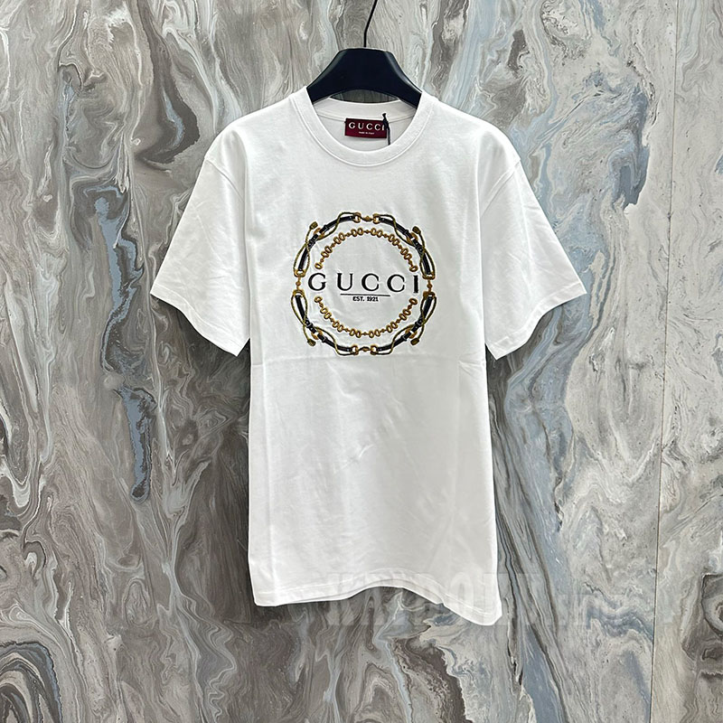 グッチ GUCCI プリント コットンジャージー Tシャツ レディース