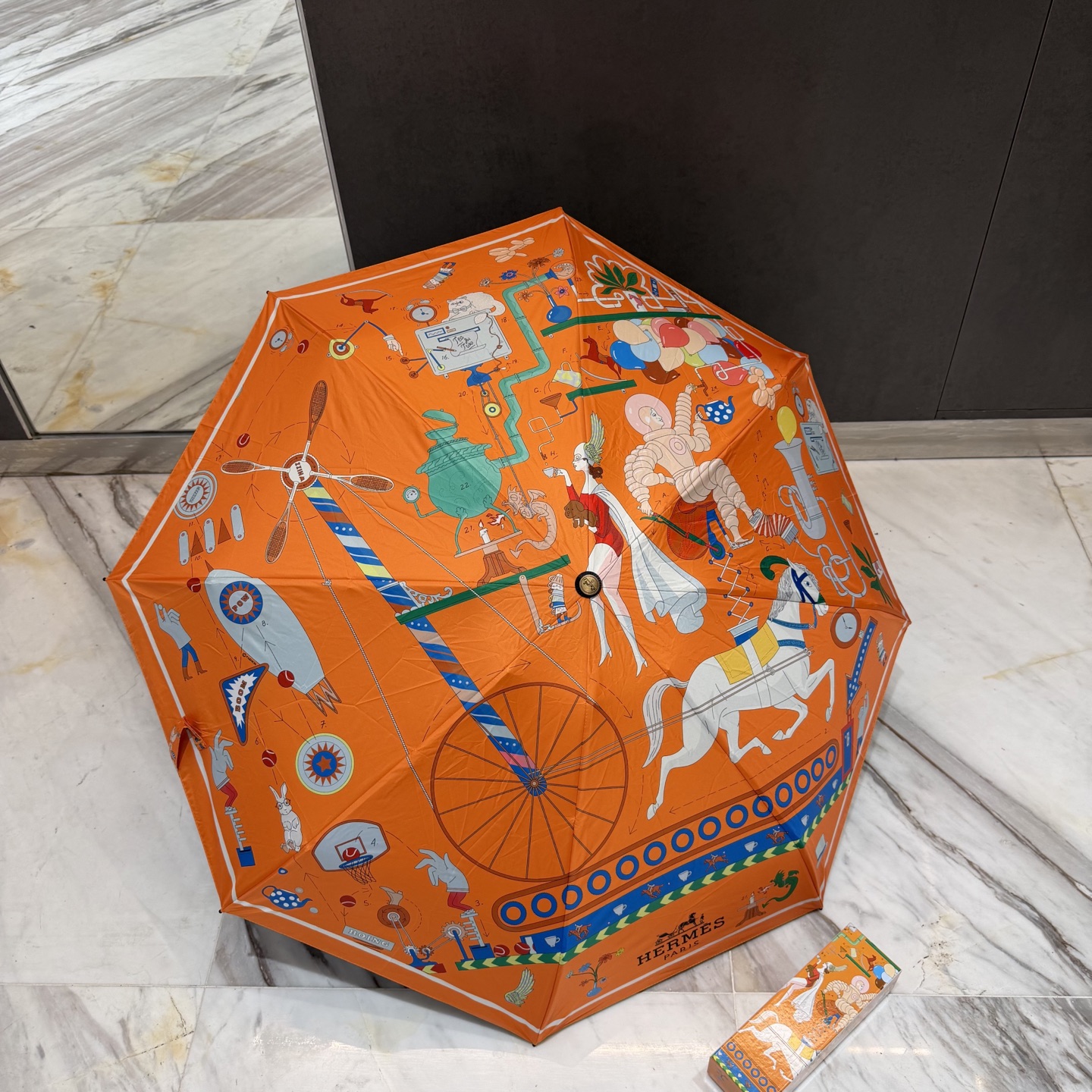 エルメス HERMES 晴雨兼用 傘 日傘 5つ折り手開き傘 3色 レディース メンズ