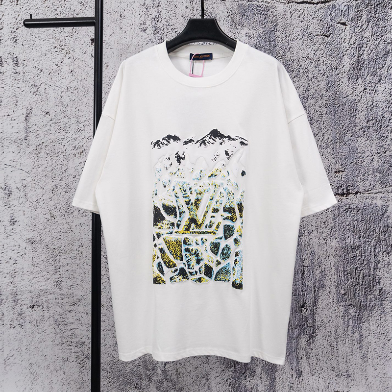 ルイヴィトン LOUIS VUITTON ベルベットジャカード 半袖 Tシャツ レディース＆メンズ