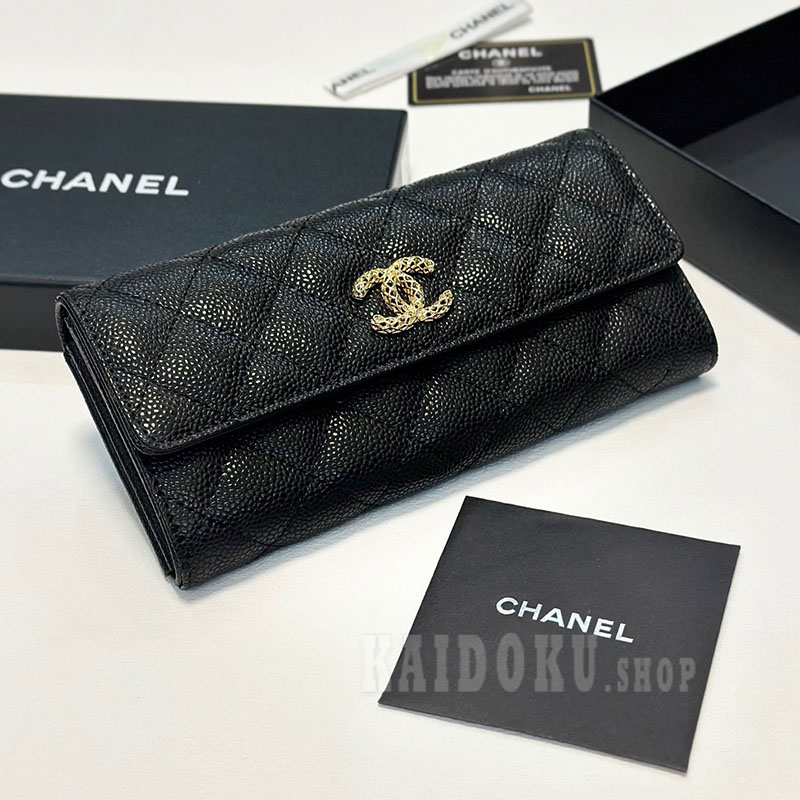 シャネル CHANEL ファッション レザー 長財布 レディース