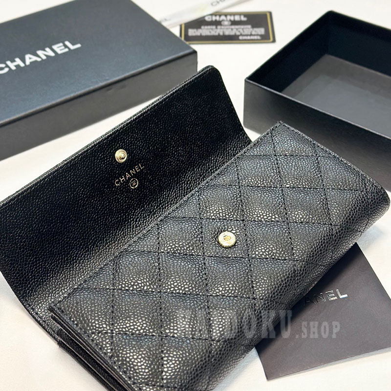 シャネル CHANEL ファッション レザー 長財布 レディース