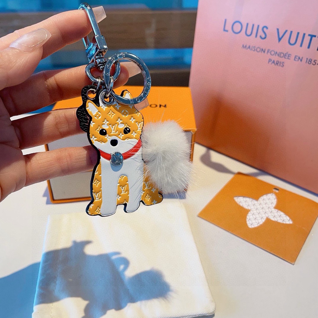 ルイヴィトン LOUIS VUITTON 柴犬モチーフ キーホルダー メンズ レディース